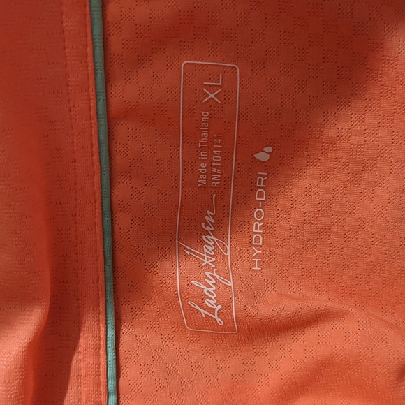 Lady Hagen Hydro Dri Light Orange Shirt XL - Picture 8 of 9